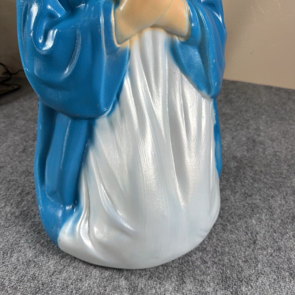 Vintage Blow Mold General Foam Plastics Mary From Nativity ~ Christmas 27” - Picture 5 of 11